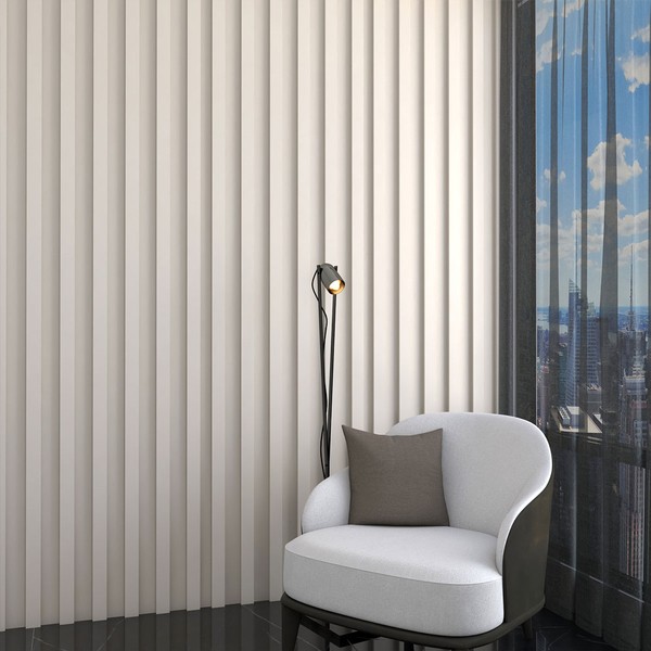 Painel para TV 100% Mdf Ripado Decoração 134 Cm Off White - Panorama Móveis