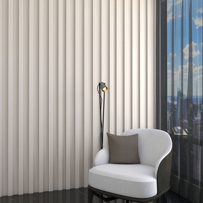 Painel para TV 100% Mdf Ripado Decoração 250 Cm Off White - Panorama Móveis