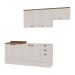 Cozinha Completa Iluminata 8 Portas 3 Gavetas 100% Mdf Branco/ébano - Genialflex