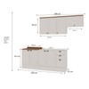 Cozinha Completa Iluminata 8 Portas 3 Gavetas 100% Mdf Branco/ébano - Genialflex