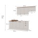 Cozinha Completa Iluminata 8 Portas 3 Gavetas 100% Mdf Branco/ébano - Genialflex