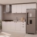 Cozinha Completa Iluminata 8 Portas 3 Gavetas 100% Mdf Branco/ébano - Genialflex