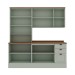 Cozinha Completa Iluminata 9 Portas 3 Gavetas 100% Mdf com Vidro Mint/ébano - Genialflex