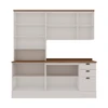 Cozinha Completa Iluminata 9 Portas 3 Gavetas 100% Mdf com Vidro Branco/ébano - Genialflex