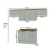 Cozinha Compacta Iluminata 7 Portas 3 Gavetas 100% Mdf Mint/ébano - Genialflex