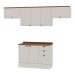 Cozinha Compacta Iluminata 7 Portas 3 Gavetas 100% Mdf Branco/ébano - Genialflex