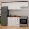 Cozinha Compacta Iluminata 7 Portas 3 Gavetas 100% Mdf Branco/ébano - Genialflex