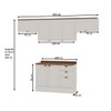 Cozinha Compacta Iluminata 7 Portas 3 Gavetas 100% Mdf Branco/ébano - Genialflex