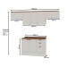 Cozinha Compacta Iluminata 7 Portas 3 Gavetas 100% Mdf Branco/ébano - Genialflex