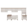 Cozinha Completa Iluminata 14 Portas 3 Gavetas 100% Mdf com Vidro Branco/ébano - Genialflex