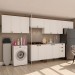 Cozinha Completa Iluminata 12 Portas 3 Gavetas 100% Mdf Branco/ébano - Genialflex