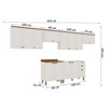 Cozinha Completa Iluminata 12 Portas 3 Gavetas 100% Mdf Branco/ébano - Genialflex
