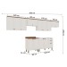 Cozinha Completa Iluminata 12 Portas 3 Gavetas 100% Mdf Branco/ébano - Genialflex