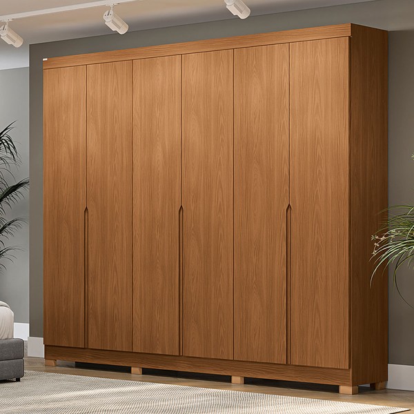 Guarda-Roupa Casal 6 Portas 4 Gavetas Cb02r582 Canela - Kappesberg