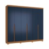 Guarda-Roupa Casal 6 Portas 4 Gavetas Cb02r582 Canela/Azul Profundo - Kappesberg