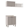 Armário Multiuso Acquaflex 3 Peças Elegance Branco Fosco/Fendi - Genialflex