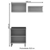 Armário Multiuso Acquaflex 3 Peças Elegance Branco Fosco/Fendi - Genialflex