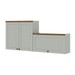 Armário Multiuso Acquaflex 3 Portas Clean Mint - Genialflex
