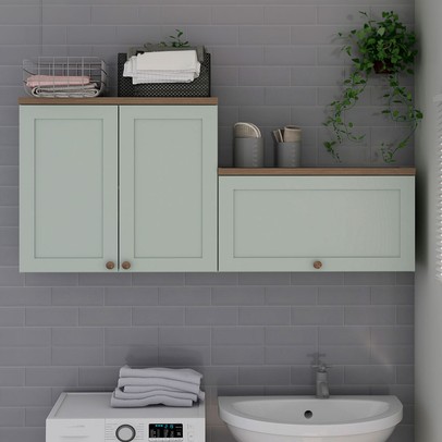 Armário Multiuso Acquaflex 3 Portas Clean Mint - Genialflex
