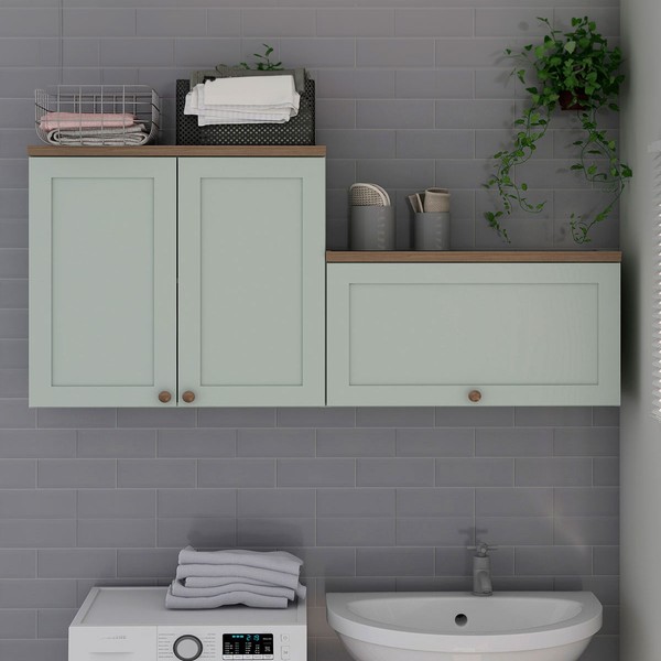 Armário Multiuso Acquaflex 3 Portas Clean Mint - Genialflex