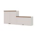 Armário Multiuso Acquaflex 3 Portas Clean Branco Fosco - Genialflex