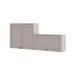 Armário Multiuso Acquaflex 3 Portas Clean Branco Fosco/Fendi - Genialflex