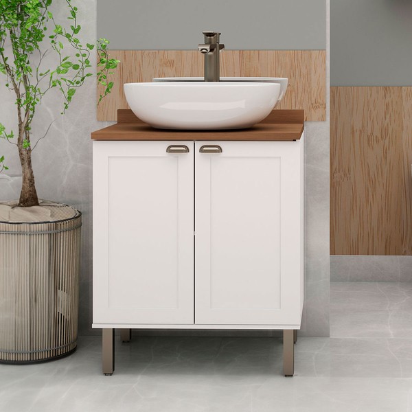 Armário Multiuso Acquaflex 2 Portas Small Branco/Fosco - Genialflex