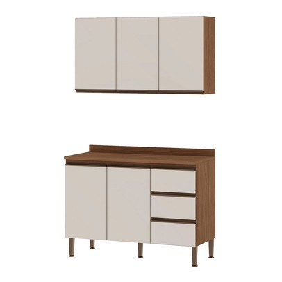 Armário Multiuso Acquaflex 2 Peças Low Dry Ebano/Off White - Genialflex