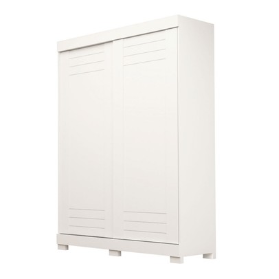 Guarda-Roupa Solteiro Ayla 2 Portas 2 Gavetas 100% Mdf Branco - Acp Móveis