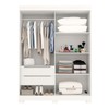 Guarda-Roupa Solteiro Ayla 2 Portas 2 Gavetas 100% Mdf Branco - Acp Móveis