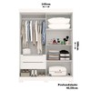 Guarda-Roupa Solteiro Ayla 2 Portas 2 Gavetas 100% Mdf Branco - Acp Móveis