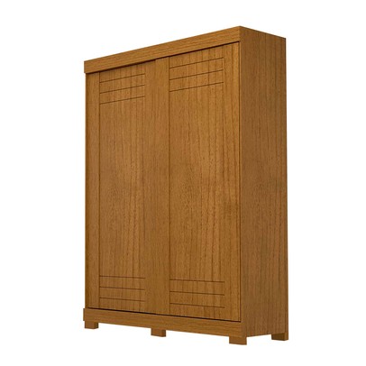 Guarda-Roupa Solteiro Ayla 2 Portas 2 Gavetas 100% Mdf Flex Cinamomo/Off White - Acp Móveis