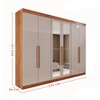Guarda-Roupa Casal Eldorado Premium 6 Portas 6 Gavetas com Espelho 100% Mdf Cinamomo/Off White - Pnr Móveis