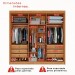 Guarda-Roupa Casal Magnus 6 Portas 6 Gavetas Ripado 100% Mdf Cinamomo - Pnr Móveis