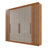 Guarda-Roupa Casal Magnus 6 Portas 6 Gavetas Ripado 100% Mdf Cinamomo/Off White - Pnr Móveis