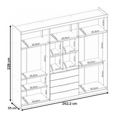 Guarda-Roupa Casal Giardino 6 Portas Amêndola/Nude Prime Tx - Demóbile