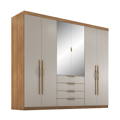 Guarda-Roupa Casal Giardino 6 Portas Amêndola/Nude Prime Tx - Demóbile