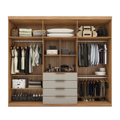 Guarda-Roupa Casal Giardino 6 Portas Amêndola/Nude Prime Tx - Demóbile