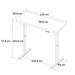 Mesa Escrivaninha Home Office Premium com Regulagem de Altura Branco - Artany Móveis