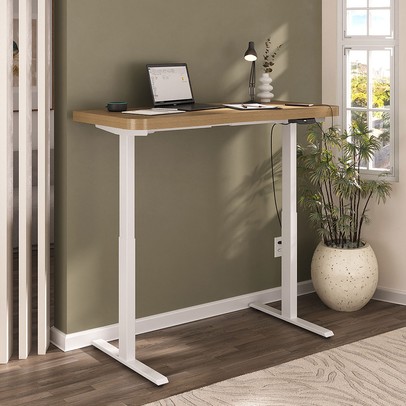 Mesa Escrivaninha Home Office Premium com Regulagem de Altura Olmo - Artany Móveis