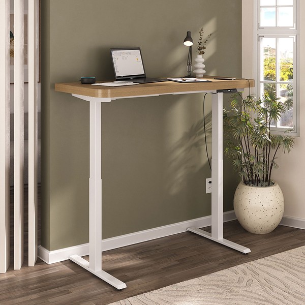 Mesa Escrivaninha Home Office Premium com Regulagem de Altura Olmo - Artany Móveis