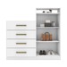 Cômoda áurea 2 Portas 4 Gavetas Branco - Demóbile