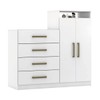 Cômoda áurea 2 Portas 4 Gavetas Branco - Demóbile