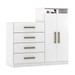 Cômoda áurea 2 Portas 4 Gavetas Branco - Demóbile