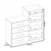 Cômoda áurea 2 Portas 4 Gavetas Branco - Demóbile