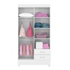 Guarda-Roupa Astro 4 Portas Branco/Rosa/Branco - Demóbile