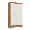 Guarda-Roupa Astro 4 Portas Amêndola/Off-White - Demóbile