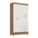 Guarda-Roupa Astro 4 Portas Amêndola/Off-White - Demóbile