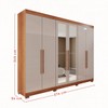 Guarda-Roupa Casal Eldorado Premium 6 Portas 6 Gavetas com Espelho com Pés 100% Mdf Cinamomo/Off White - Pnr Móveis