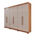 Guarda-Roupa Casal Eldorado Premium 6 Portas 6 Gavetas com Pé 100% Mdf Cinamomo/Off White - Pnr Móveis